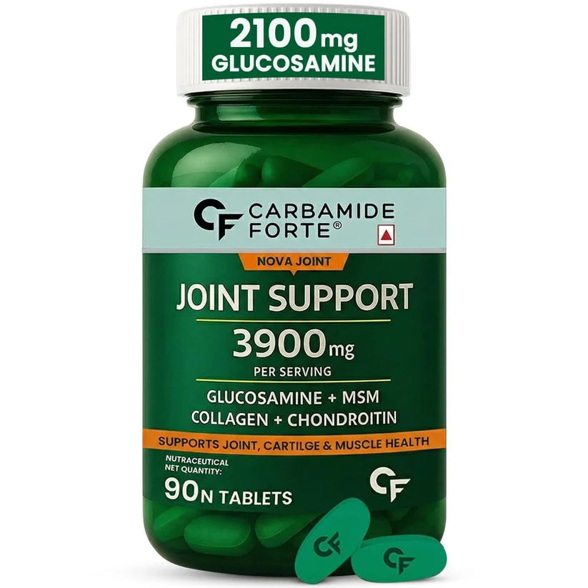 Joint Support Glucosamine Chondroitin MSM 3900 mg Supports Joint, Cartilage &amp; Muscle Health - Carbamide Forte- 90 Tablets