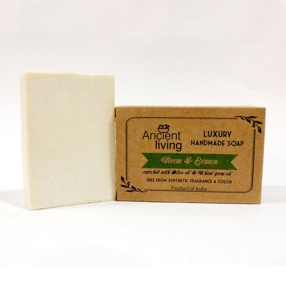 Neem &amp; Lemon Luxury Handmade Soap - Ancient living - 100gm