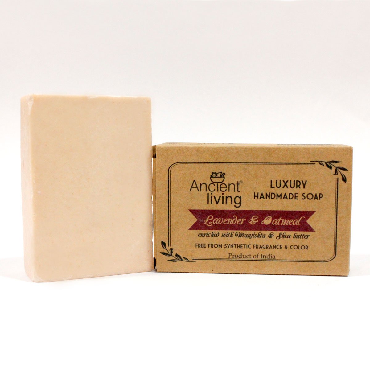 Living  Lavender &amp;amp; Oatmeal Handmade Soap - Ancient Living - 100gm
