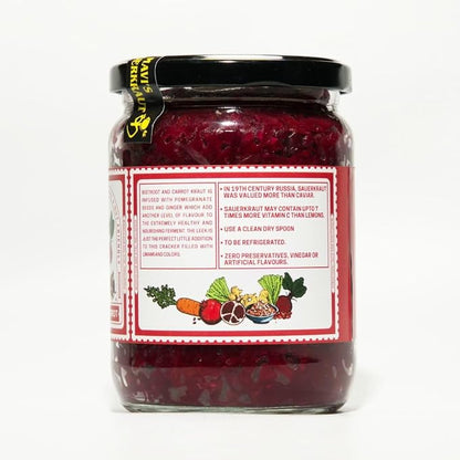 Beetroot Carrot Kraut - Tangy, Crispy And Bursting With Flavours - No Added Vingear, Flavours &amp; No Preservatives - MAVI’s - 500gm