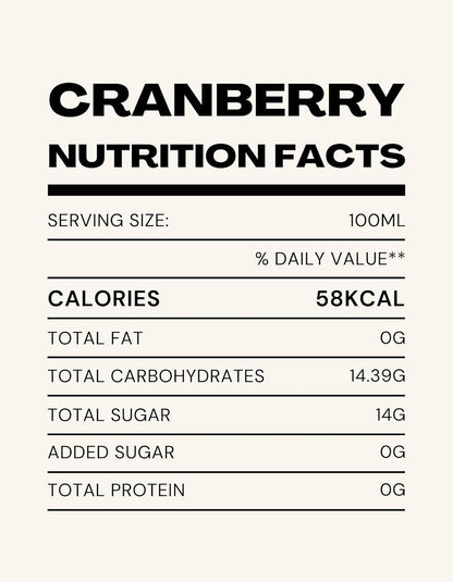 Cranberry Juice – Cold Pressed – USDA Organic – Indian – Vegan, Eco Friendly, No Added Sugar, Concentrate &amp;amp; Flavour – Rus Organic – 200ml
