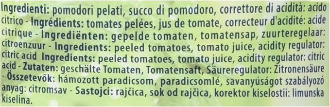 Pelati | Peeled Tomatoes-GMO Free, Gluten Free, No Artificial Colours, No Preservatives - 100% Italian - Mutti - 2500gm