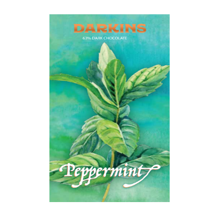 Dark Chocolate | 63% Dark Chocolate with Peppermint – Vegan &amp; Gluten Free - Darkins – 65gm