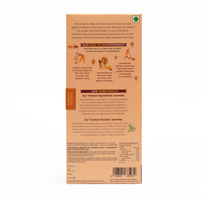 Dark Chocolate | 64% Dark Sichuan Pepper &amp;amp; Orange Peel Chocolate – Pure Cocoa Butter - Vegan, No Refined Sugar &amp;amp; No Soya Lecithin - Paul &amp;amp; Mike – 68gm