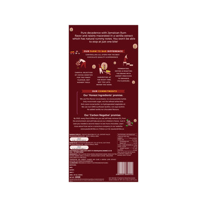 Dark Chocolate | 64% Dark Chocolate With Rum &amp; Rummy Raisin - Natural - Vegan, Non GMO &amp;amp; No Cocoa Powder- Paul &amp;amp; Mike - 68gm