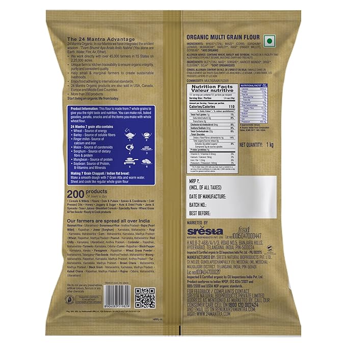 7 Grain Atta - 24 Mantra - 1000gm