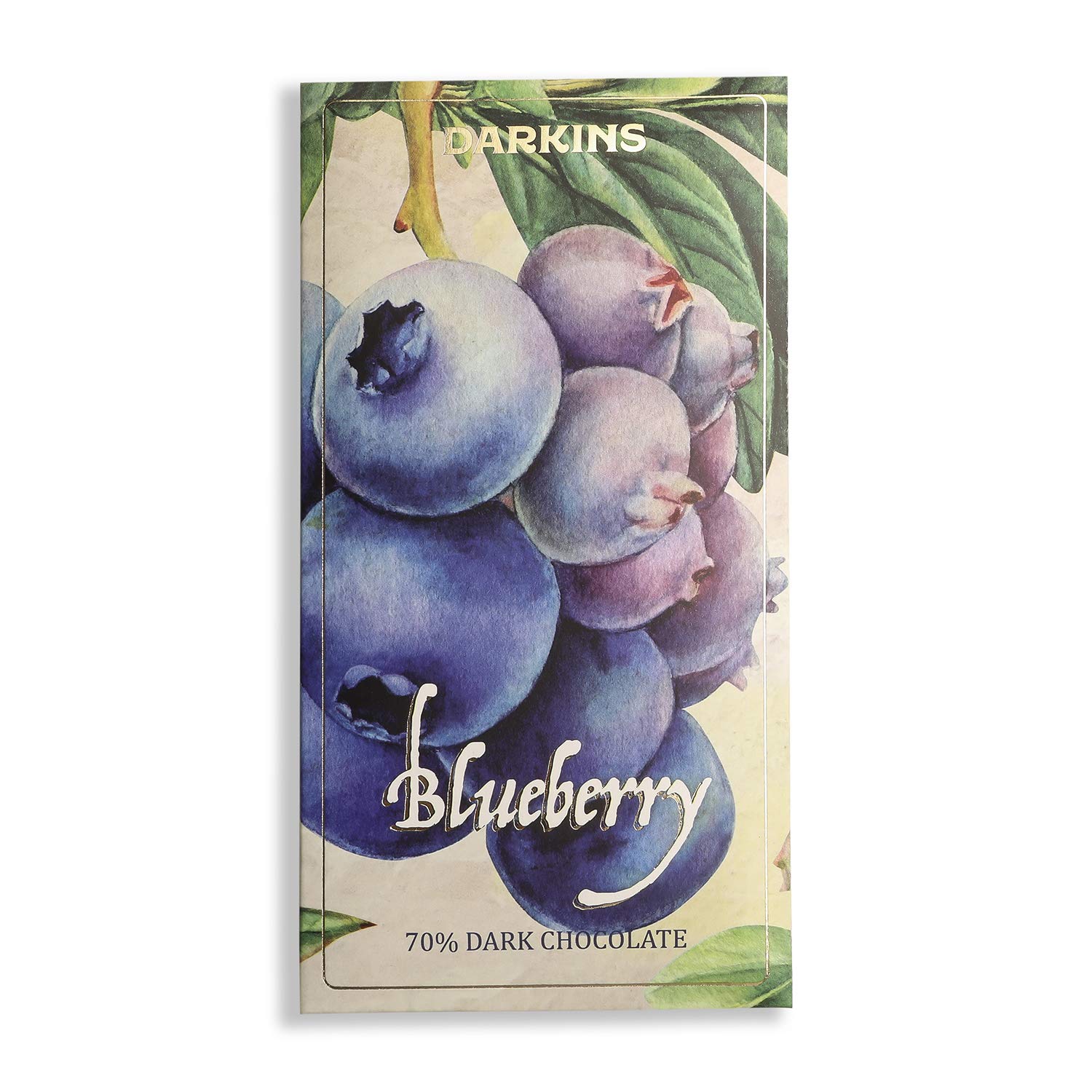70% Artisanal Dark Chocolate with Blueberry – Vegan &amp;amp; Gluten Free – Darkins – 50gm