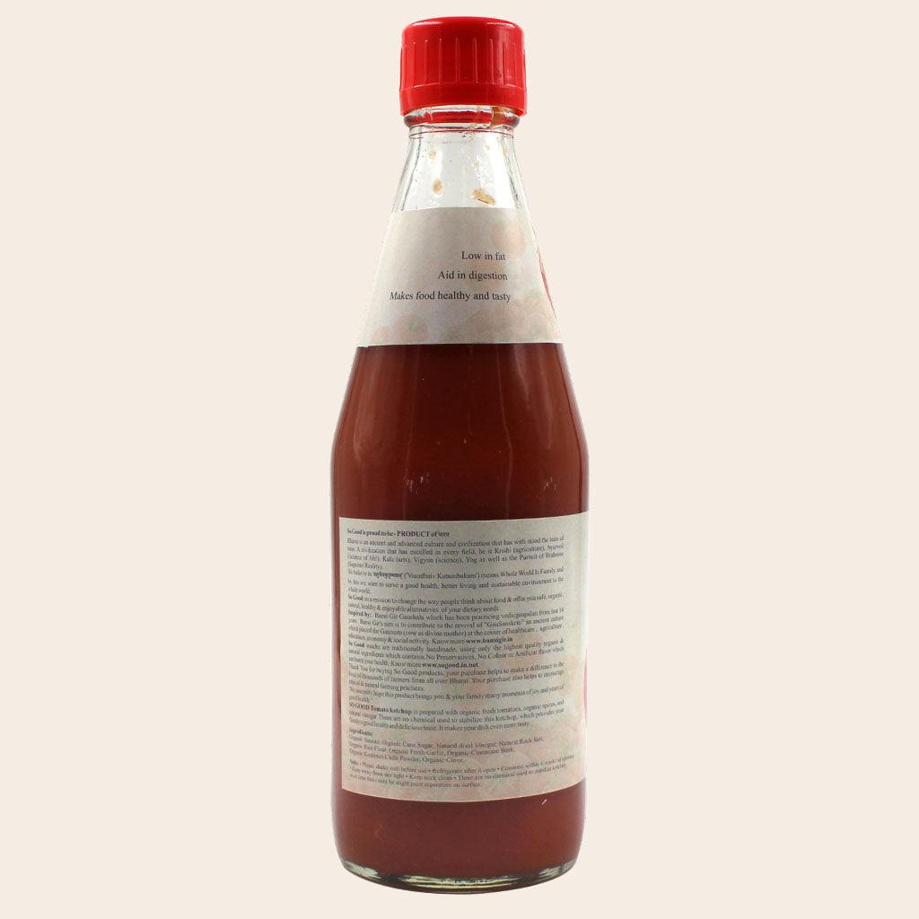 Tomato Ketchup | 70% Tomatoes – Natural – No Added Flavors, Colour, Chemicals &amp; No Added Preservatives – So Good – 480gm