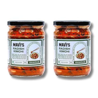 Kimchi | Radish Kimchi - No Added Vingear, Flavours &amp; No Preservatives - MAVI’s - 500gm