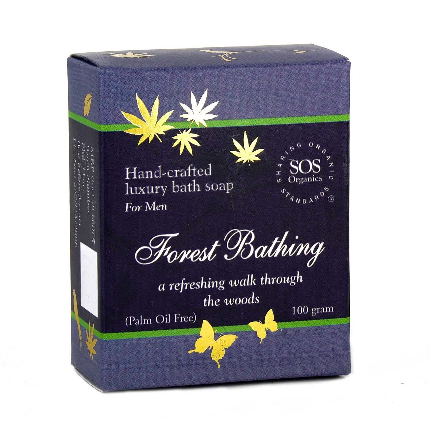 Hemp Soap for Men-Forest Bathing – Palm Oil Free - SOS Organics – 100gm