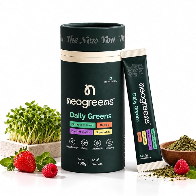 Protein Powder | Daily Greens Powder for Women & Men- Supports Gut Health, Immunity, Energy, Digestion, Daily Wellness & Overall Nutrition - Gluten Free - Superfood Nutrition – Plant-Based Antioxidants– No Preservatives – Neogreen – 100gm