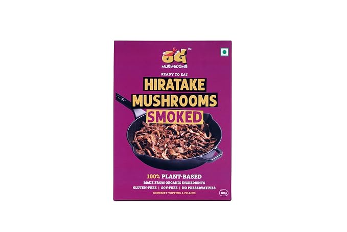 Mushrooms | Smoked Hiratake Mushrooms -Ready To Eat-100% Plant Based, Gluten Free-Soy Free-No Preservatives- OG Mushrooms – 120gm
