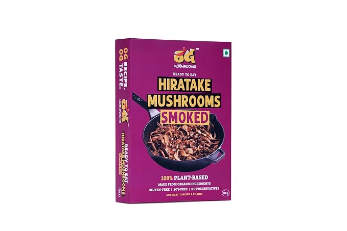 Mushrooms | Smoked Hiratake Mushrooms -Ready To Eat-100% Plant Based, Gluten Free-Soy Free-No Preservatives- OG Mushrooms – 120gm