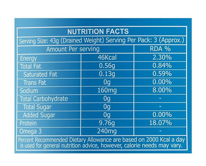Tuna Chunks (Spring Water)-Omega -No Preservative &amp; Artificial Colours – Golden Prize – 200gm