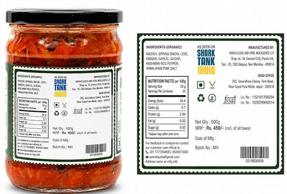 Kimchi | Radish Kimchi - No Added Vingear, Flavours &amp; No Preservatives - MAVI’s - 500gm