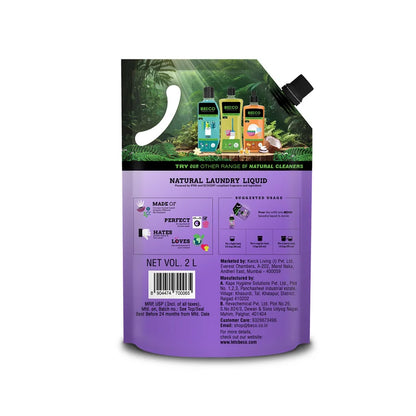 Natural Laundry Liquid (Lavender &amp; Vanilla) -Made With ifra &amp; Ecocert -Coconut Based Surfactants – Beco – 2000ml
