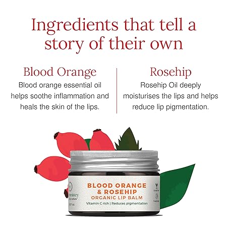 Blood Orange &amp;amp; Rosehip Organic Lip Balm – Juicy Chemistry – 5gm