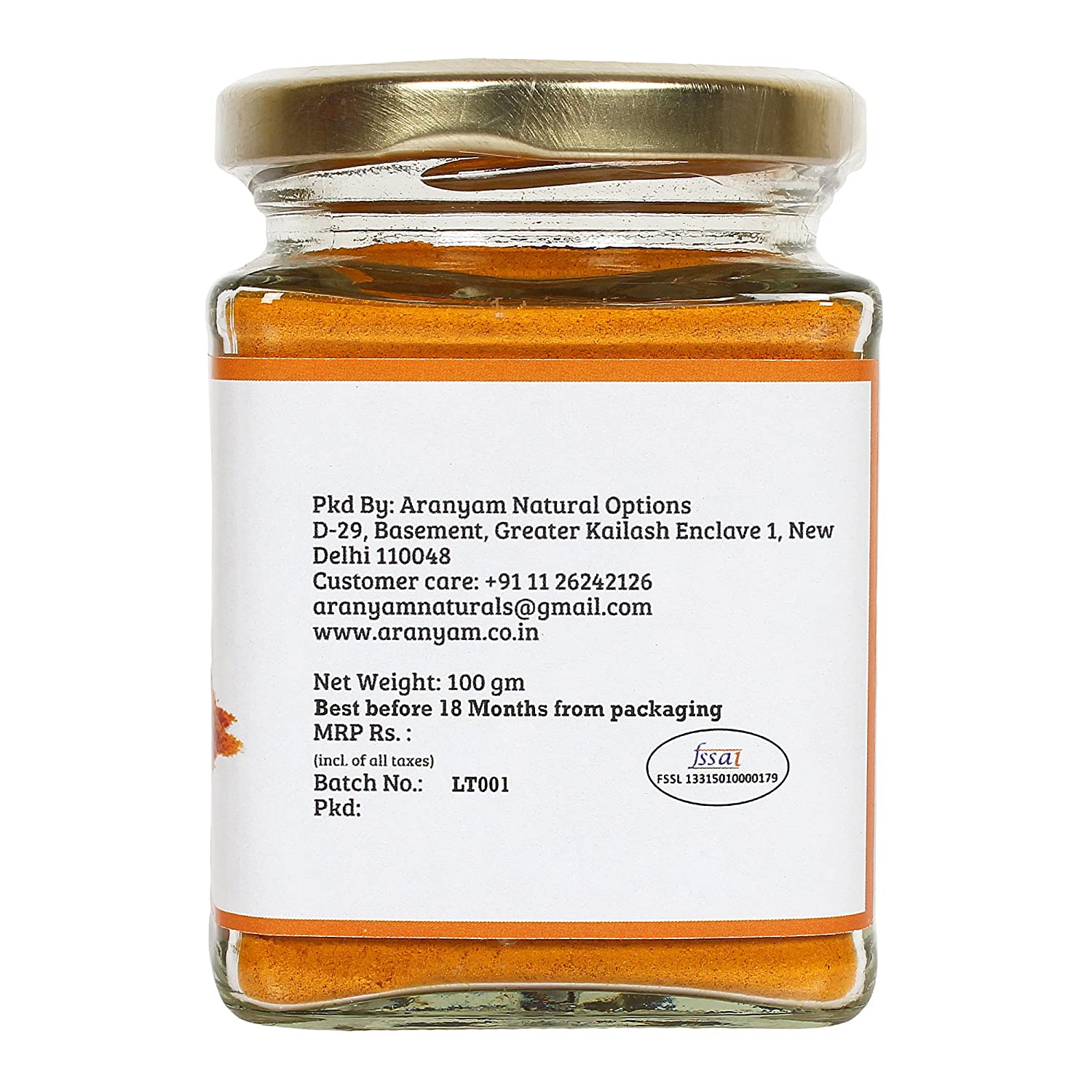 Lakadong Turmeric | Immunity Booster – No Artificial Colors, Additives &amp;amp; No Added Preservatives - Aranyam - 350gm