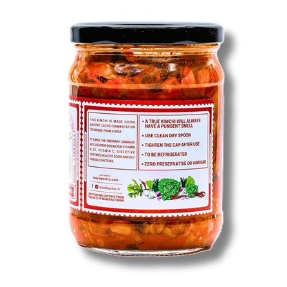 Kimchi | Vegan Kimchi Crunchy, Tangy, Spicy - Vegan, No Added Vingear, Flavours &amp; No Preservatives - MAVI’s - 500gm