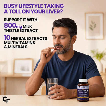 Detox | Liver Detox Milk Thistle Expract -800mg Multivatamin-Minerals-Herbs-Supports Liver Health &amp; Digestion Carbamide Forte-120 Tablets