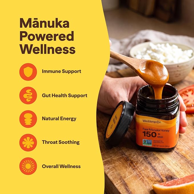 Manuka Honey | Raw Manuka Honey K Factor 16+ - Wedderspoon - 1500gm