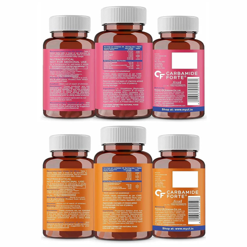 L-Glutathione Reduced  Hayaluronic Acid+ Vitamine E+ Biotin 500 mg | With Vitamin C &amp; Amla Extract 1000 mg Carbamide Forte-30 Tablets