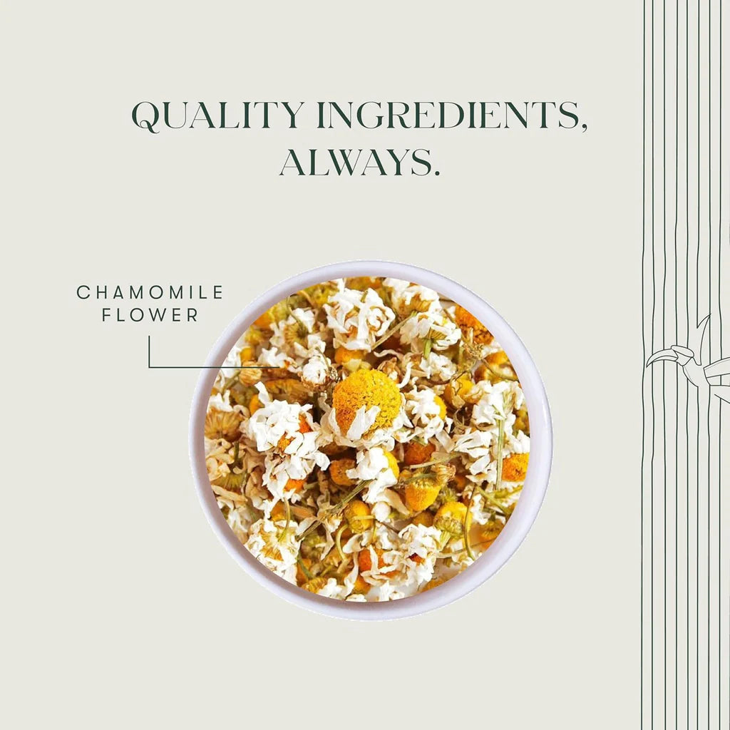 Herbal Tea | Chamomile Herbal Tea (Pure)   - Caffeine Free  – Sweet, Smooth, Aromatic - USDA Organic – Luxmi Estates – 25gm
