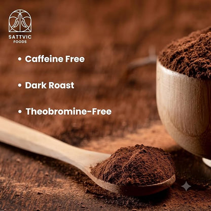 Carob Powder | Dark Roast - Caffeine Free, Pet-friendly-No Preservatives - Sattvic Foods - 250gm