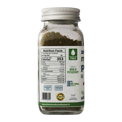 Seasoning | Zesty Munagaku Podi- Spice Blends - No Added  Flavours, Sugar, Colour  &amp; Preservatives Free  - Kitchen Koundinyasa - 75 gm