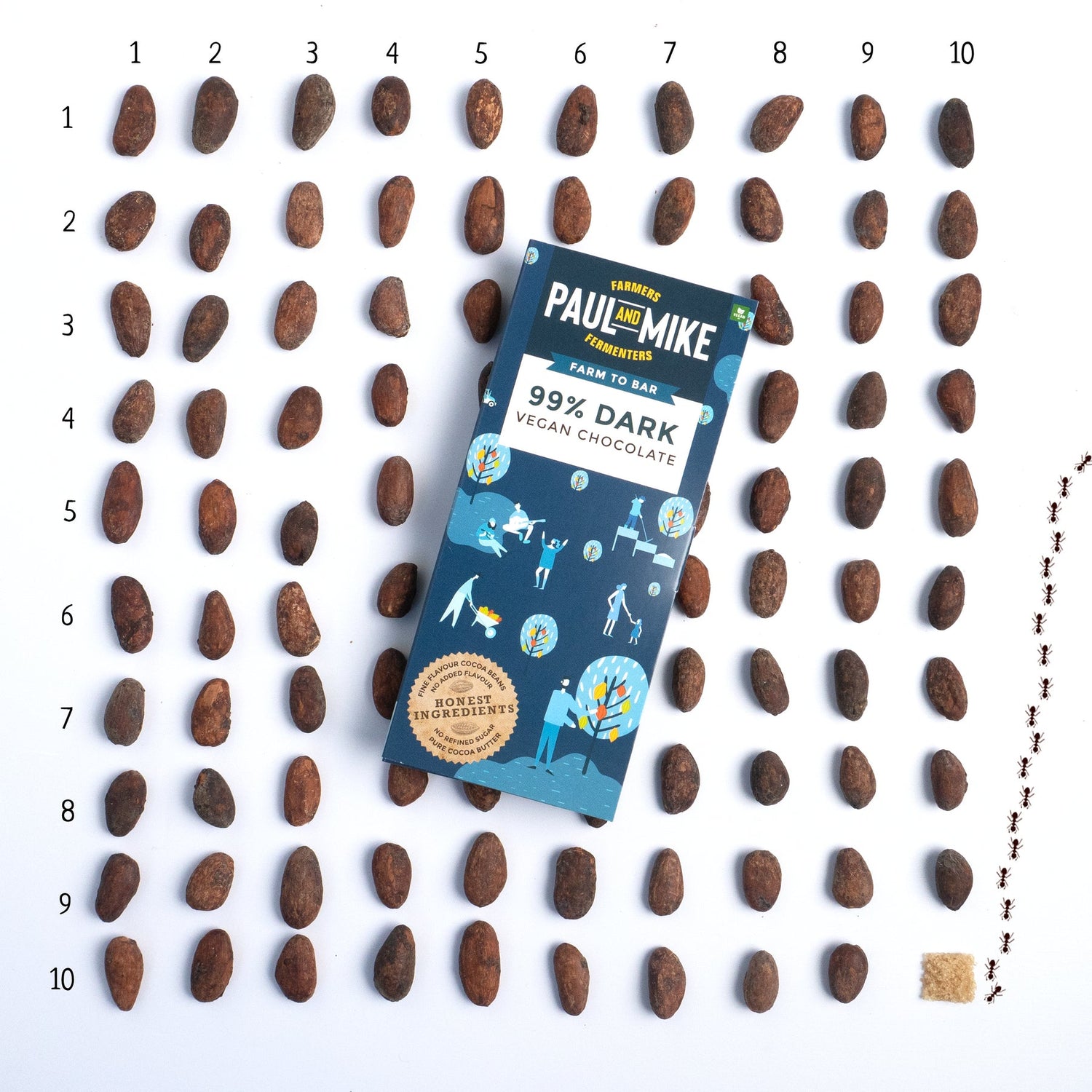Dark Chocolate | 99% Dark Chocolate – Vegan &amp; No Refined Sugar – Paul And Mike – 68gm