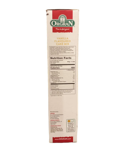 Vanilla Cake Mix | Vegan, Gluten Free, Dairy Free &amp; Egg Free - Orgran – 375gm