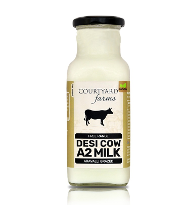 A2 Cow Milk | Free Range & Hormone Free Cows - Courtyard Farms - 500ml