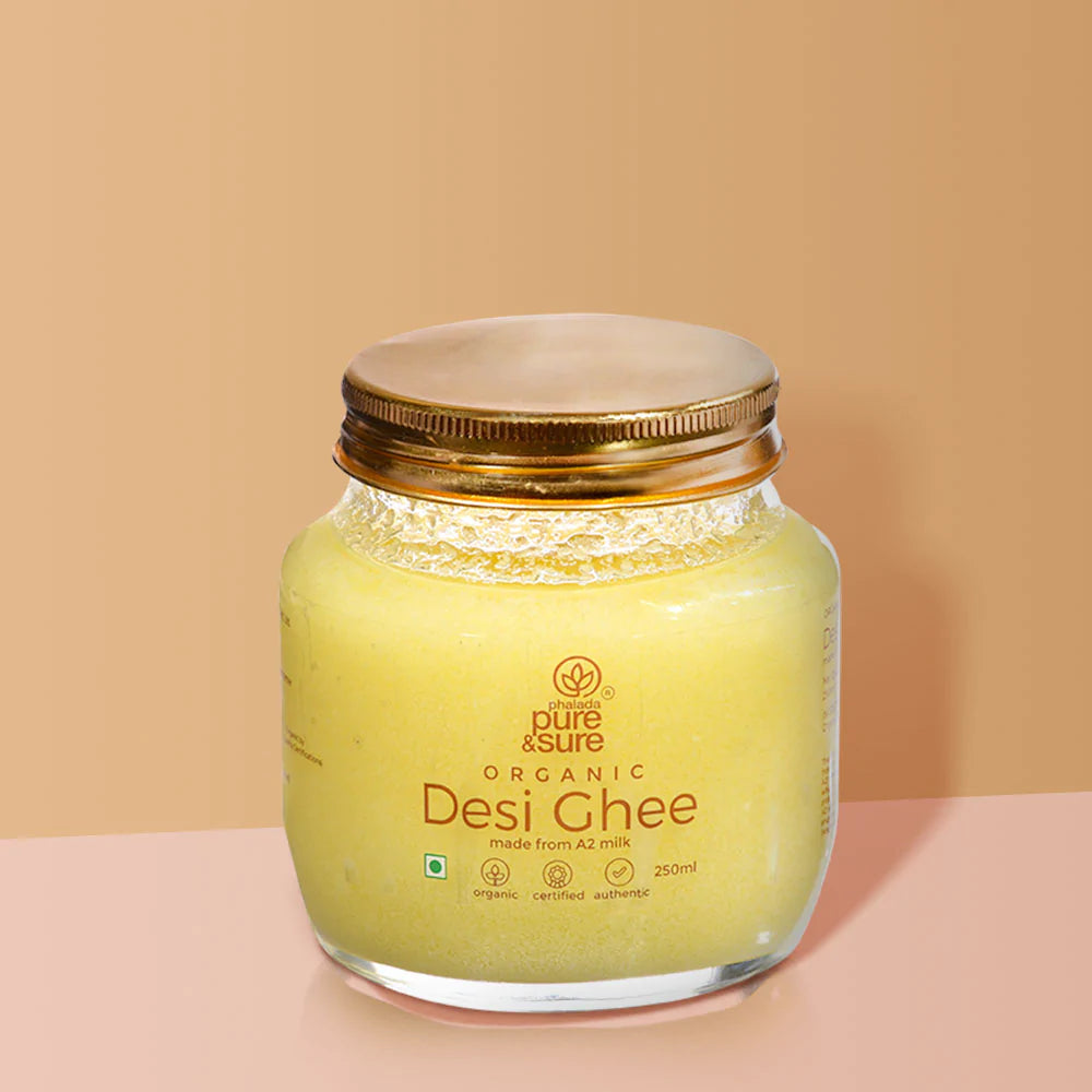 Ghee | A2 Desi Cow Milk Ghee - Organic - Indian - Pure And Sure - 250ml