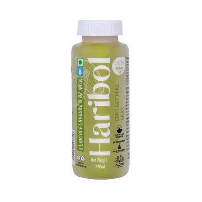 A2 Flavoured Milk | Elaichi Flavoured A2  Milk - Source of Protein and Calcium-No Refined sugar, No emulsifiers, No Stabilisers - Cholesterol Free, No Preservatives or Artificial flavours - Haribol - 220ml
