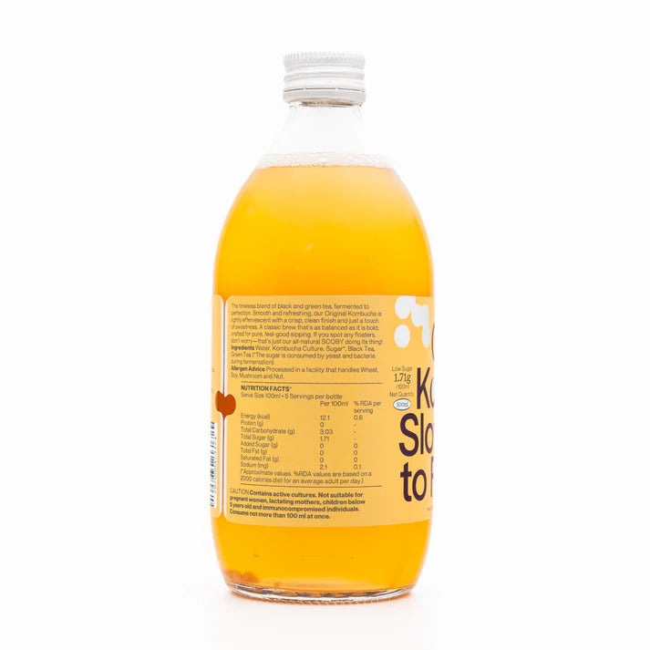 Kombucha | Kombucha (Classic Original) - Naturally Fermented - Raw &amp; Unpasteurised - No Added Vinegar, Artificial Flavours Or No Preservatives - Bombucha – 500ml