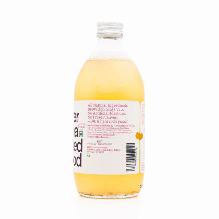 Kombucha  | Elderflower Kombucha - Raw &amp; Unpasteurized - No Added Vinegar, Artificial Flavours Or No Added Preservatives - Bombucha - 500ml