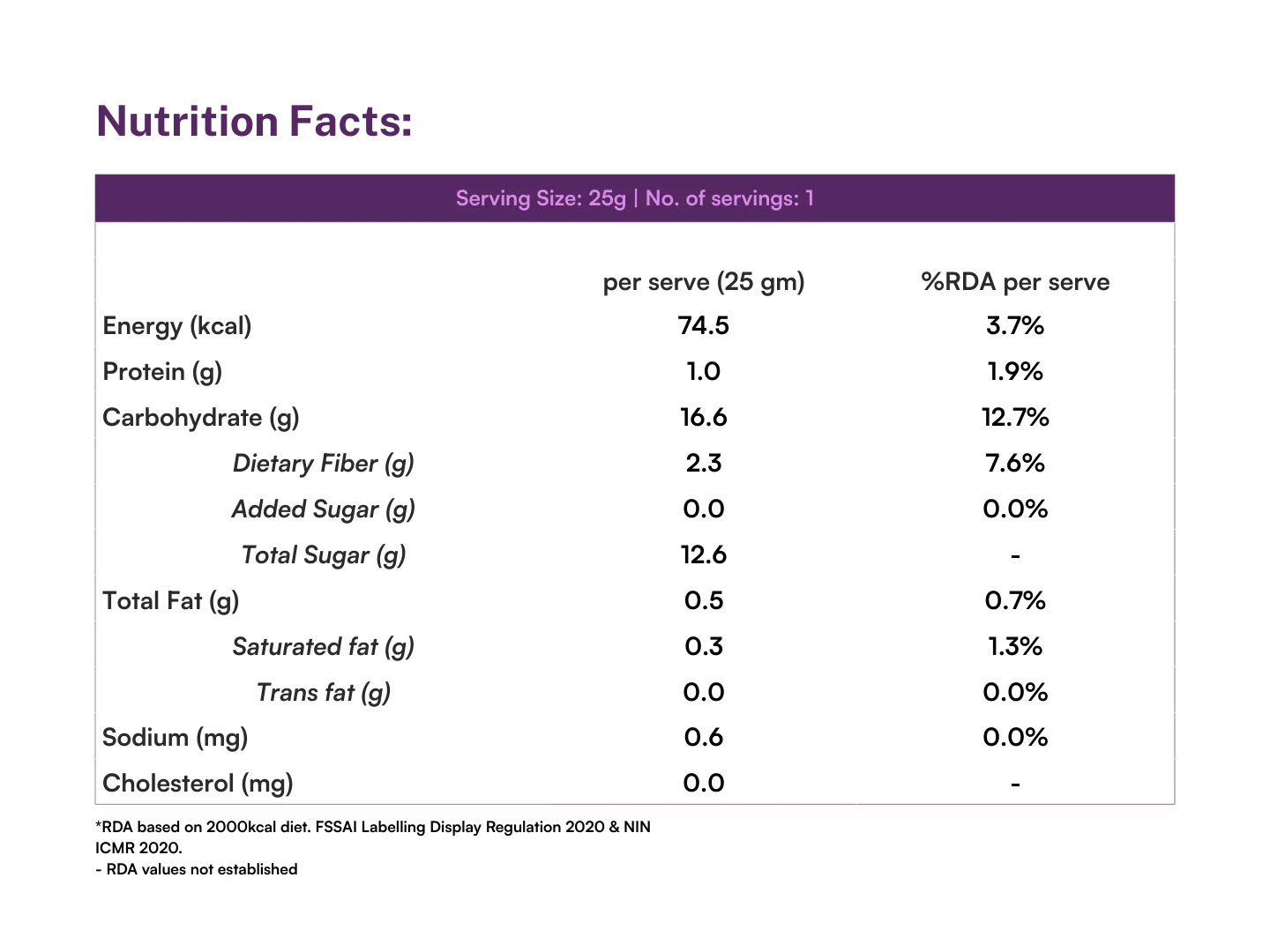 Fruit Bar | Fig Apple Fruit Bar - Vegan, Gluten Free &amp; High Fiber - Pure Project - 25gm