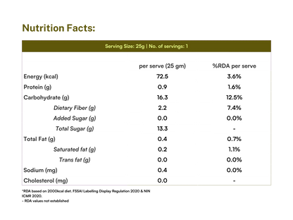 Fruit Bar | Pineapple Apple Fruit Bar - Vegan, Gluten Free &amp; High Fiber - Pure Project - 25gm