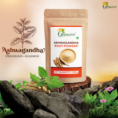 Powder | Ashwagandha Root Powder-No Additives, Preservatives, or Artificial Colours – Grenera – 100gm