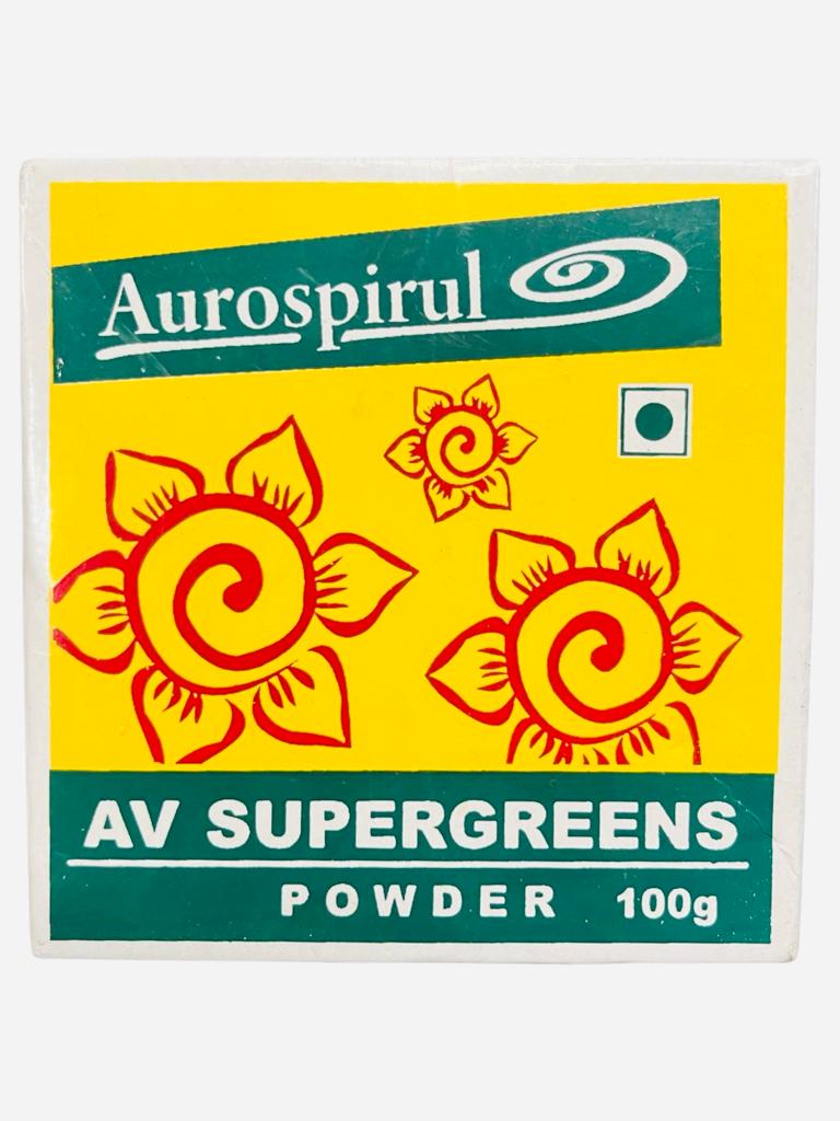 AV Supergreens Powder | (Completely Life Sustaining) - Organic - Aurospirul – 100gm