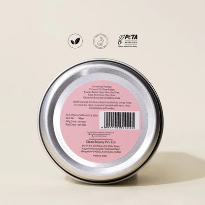 Deodorant | Absolute Rose - Vegan,  No Artificial Fragrances, Parabens Free &amp; No Added Preservatives - The Bare Bar – 50gm