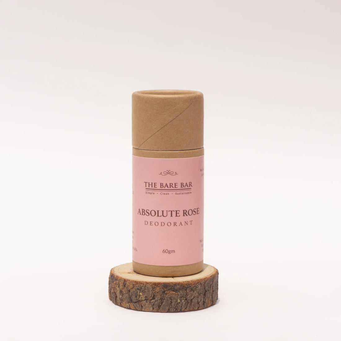 Deodorant | Absolute Rose – Vegan, No Artificial Fragrances, Parabens Free & No Added Preservatives – The Bare Bar – 50gm