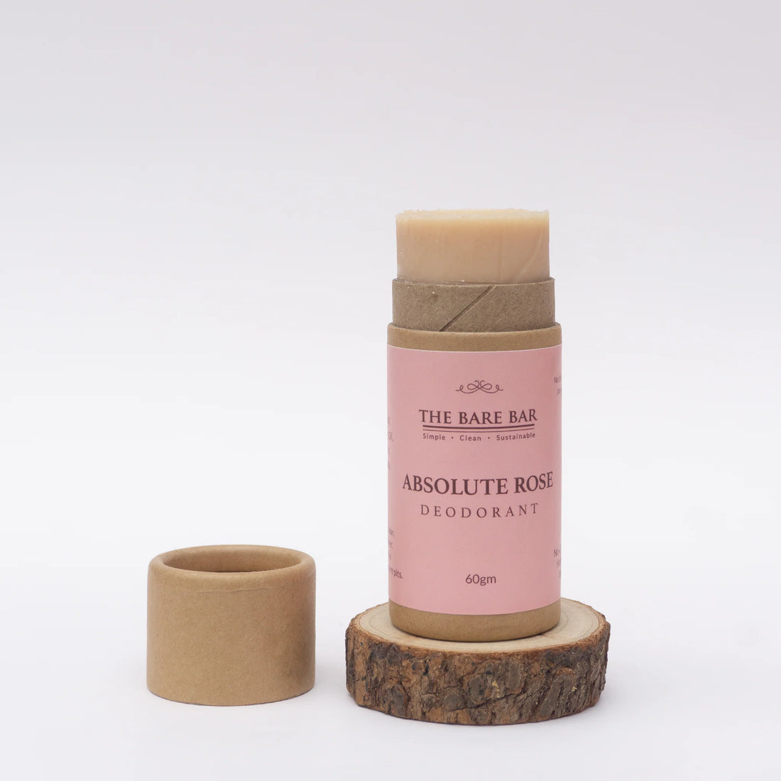 Deodorant | Absolute Rose – Vegan, No Artificial Fragrances, Parabens Free &amp;amp; No Added Preservatives – The Bare Bar – 50gm