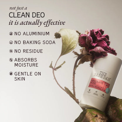Deodorant | Absolute Rose – Vegan, No Artificial Fragrances, Parabens Free &amp;amp; No Added Preservatives – The Bare Bar – 75gm