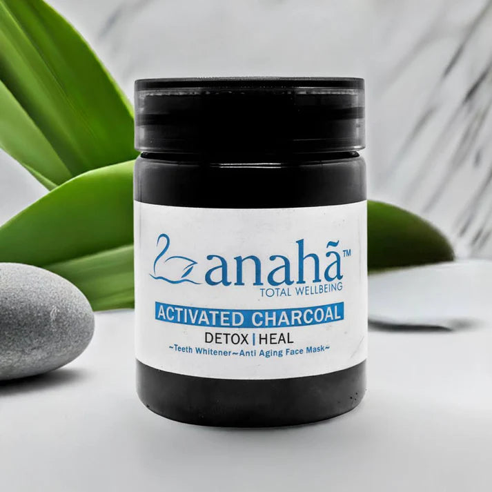 Charcoal | Activated Charcoal - Teeth Whitener - Anti Aging Face Wash - Premium Grade Detox Agent - Anha - 35gm