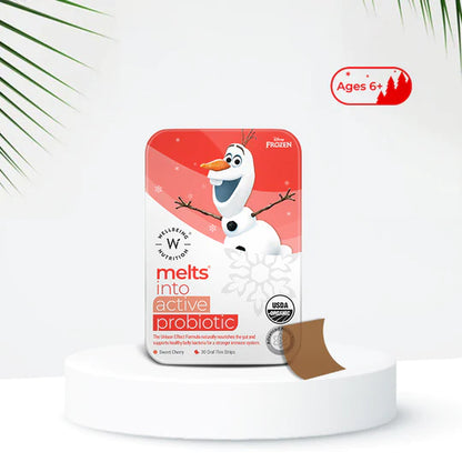 Active Probiotic | Disney - (Sweet Cherry) – Melts For Kids – USDA Organic – Vegan &amp;amp; Zero Sugar – Wellbeing Nutrition – 30 Strips
