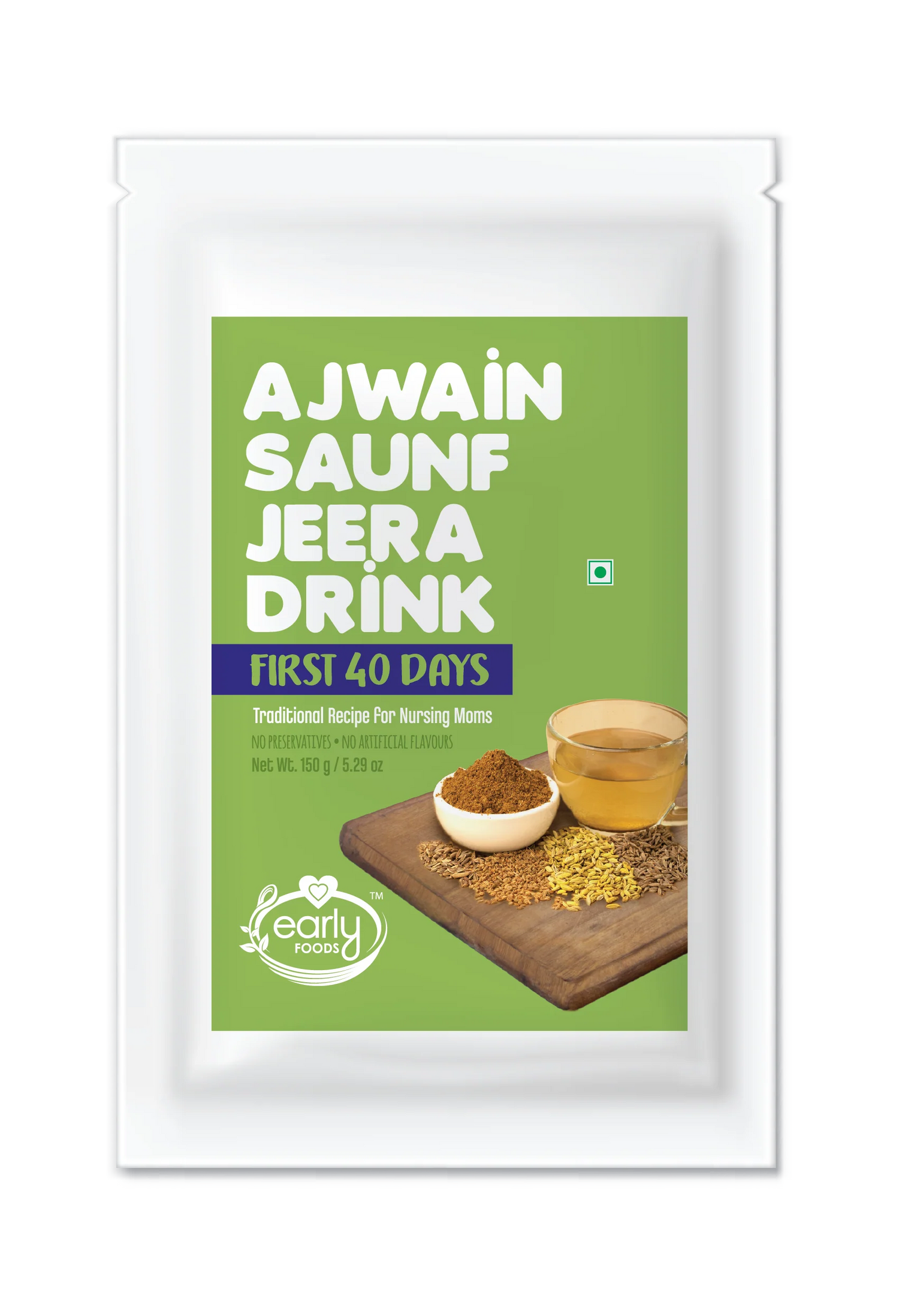 Ajwain Saunf Jeera Drink | (Made From Ancient Indian Super Foods) – Traditional Recipe For Nursing Moms – No Artificial Color &amp; No Preservatives – Early Food – 150gm