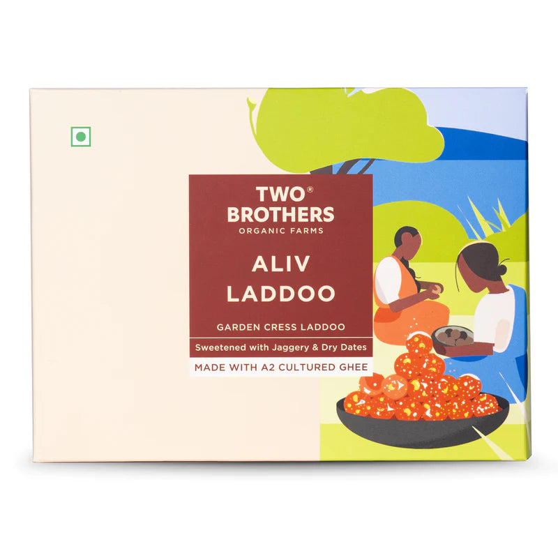 Laddoo | Aliv (Garden Cress Laddoo) - Natural – Gluten Free, No Refined Sugar, No Added Additives, Artificial Preservatives, Synthetic Fillers Or Binders & No Added Chemicals – Two Brothers – 175gm