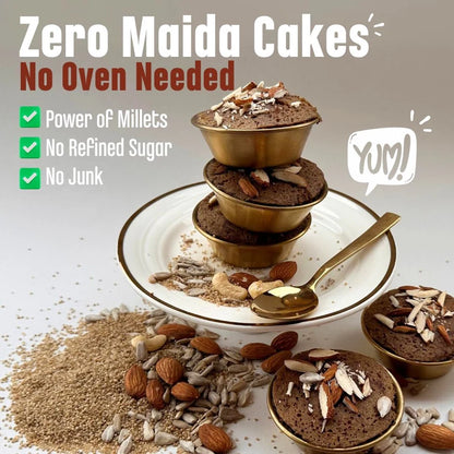 Katori Cake | Almond &amp; Choco Katori – No Maida &amp; No Added Preservatives – Early Food – 300gm