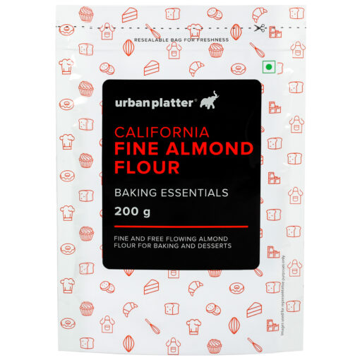 Almond Flour | California Fine Almond Flour - Baking Essentials - Gluten Free, High Protein, High Fiber & Keto Friendly  – Urban Platter – 200gm